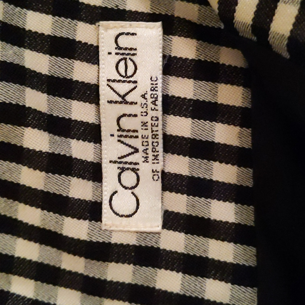 Vintage Calvin Klein Balck And White Gingham High… - image 3